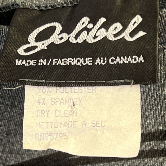 Jolibel Women's Dress Large Gray Silver Metallic Thread Long Sleeves - Picture 8 of 12